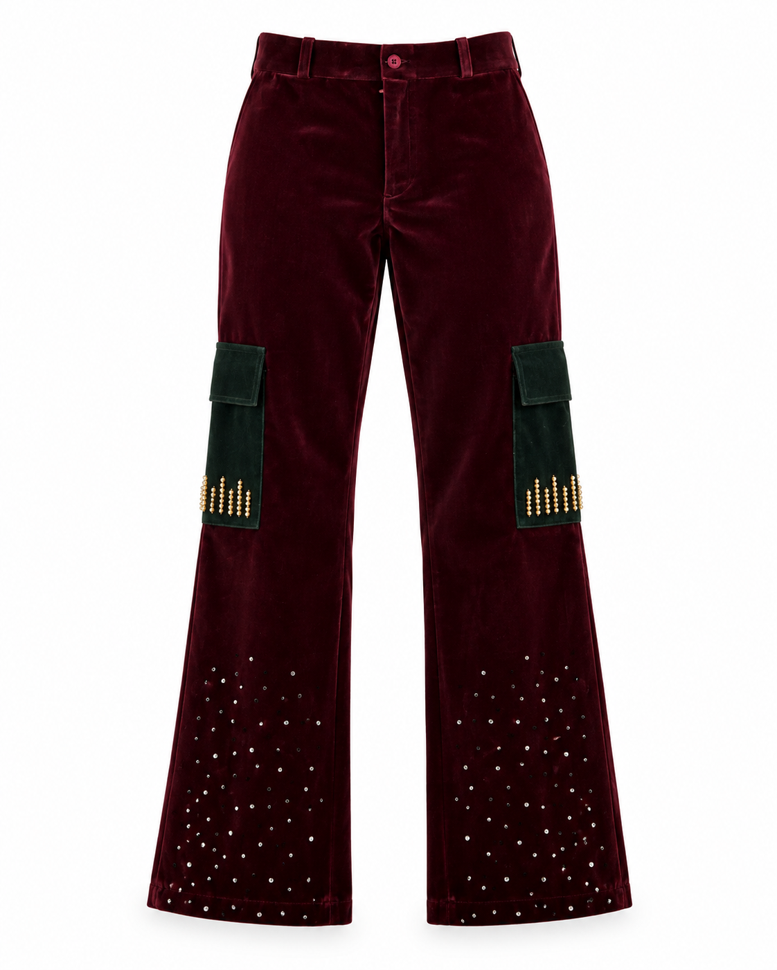 Velvet Sequined Pants