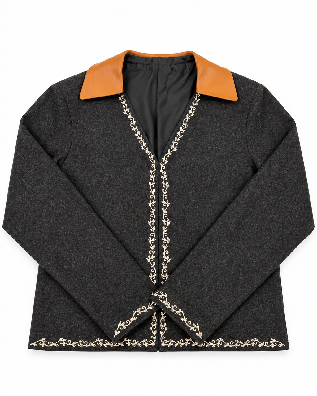 Leather Collar Jacket