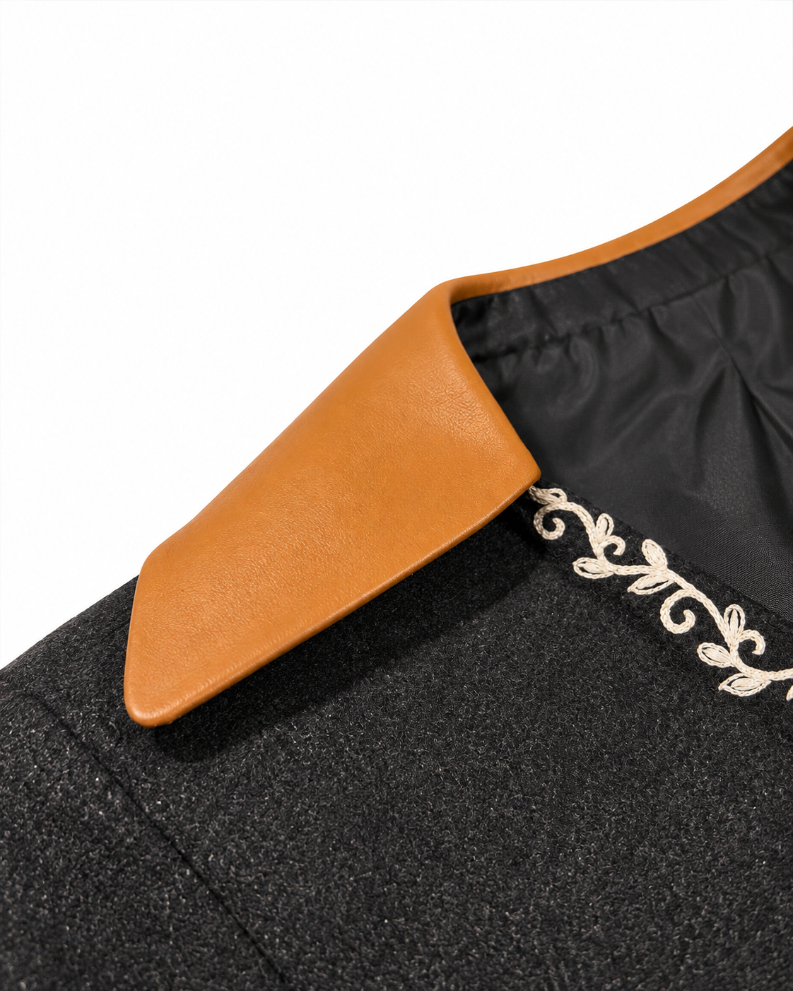 Leather Collar Jacket
