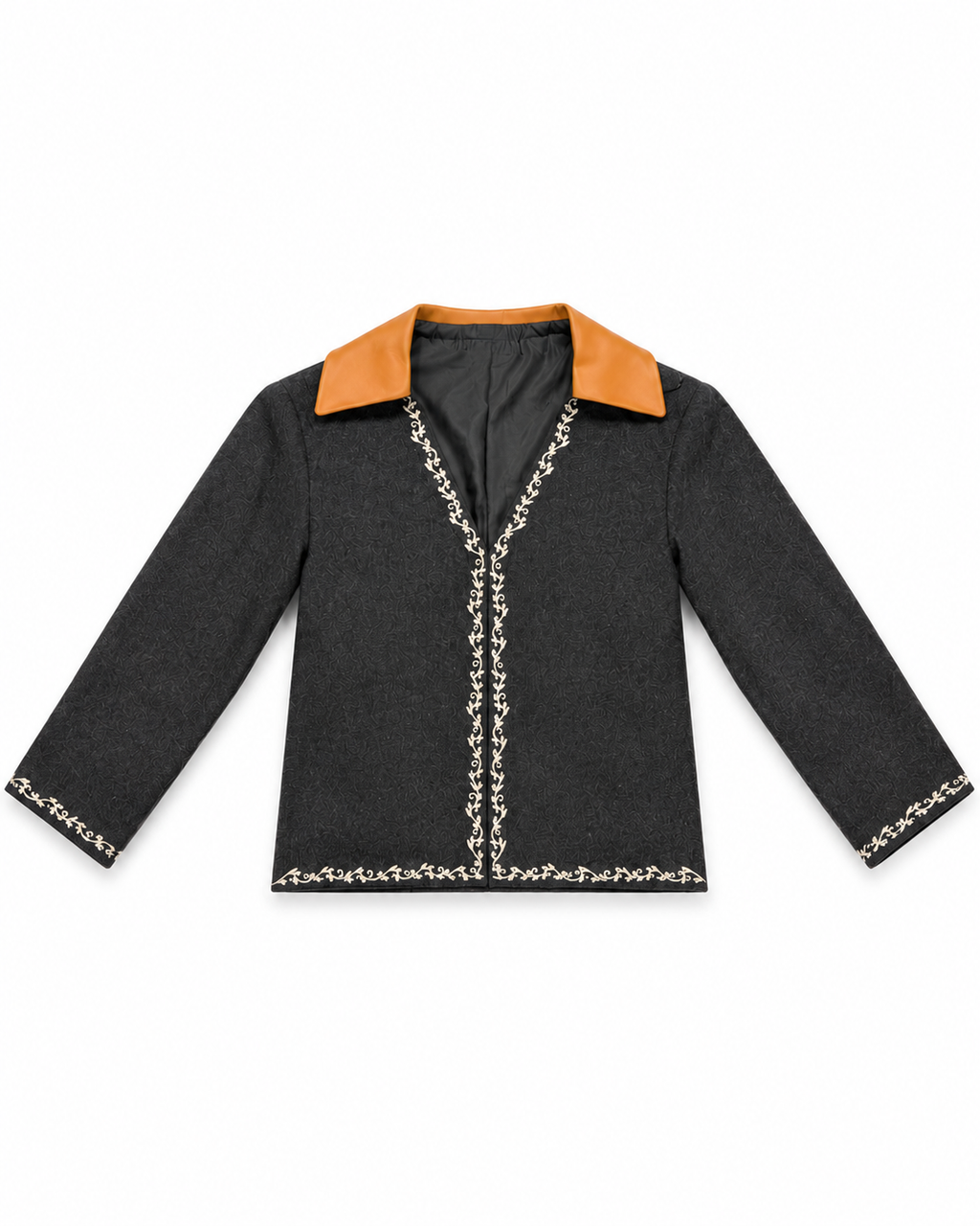 Leather Collar Jacket